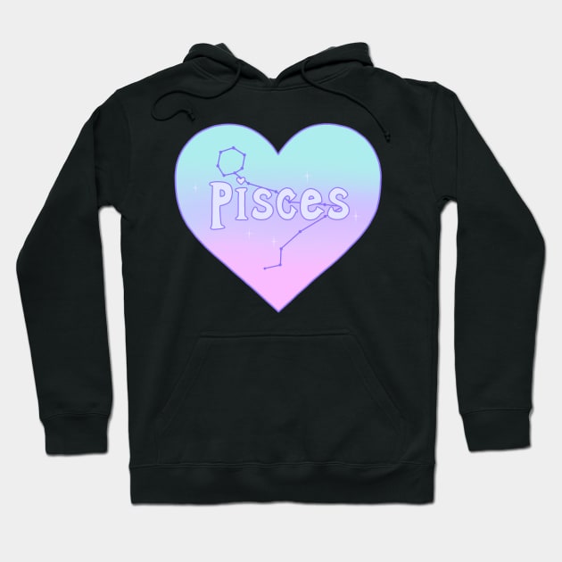 Pisces Constellation Heart Hoodie by novembersgirl